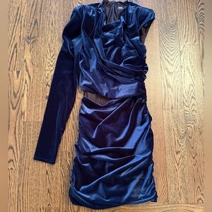 Brand new with tags navy velvet dress